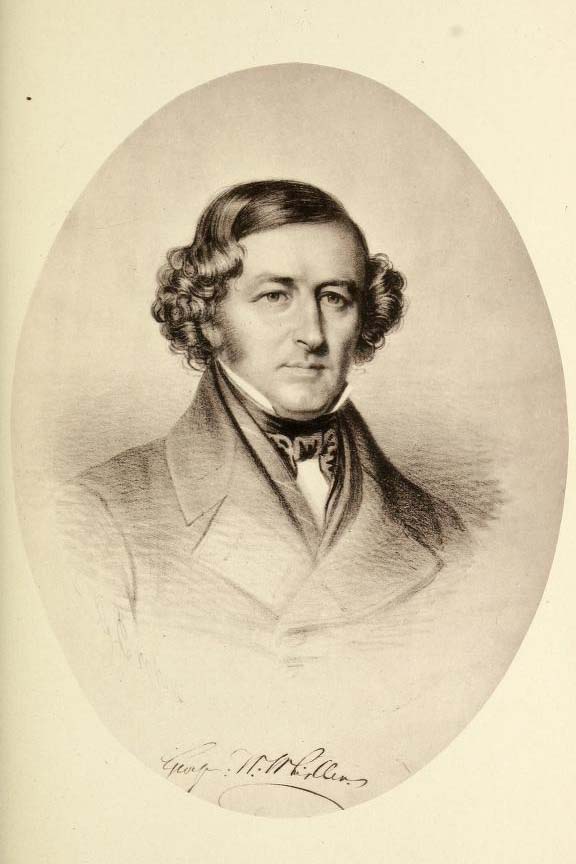 Portrait of Major George Washington Whistler, originally in Contributions of the Old Residents' Historical Association, vol. 3, pg 335